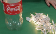 Coca-Cola-ի շիշ և տոնածառի լույսեր՝ գեղեցիկ  լամպ պատրաստելու համար (վիդեո)